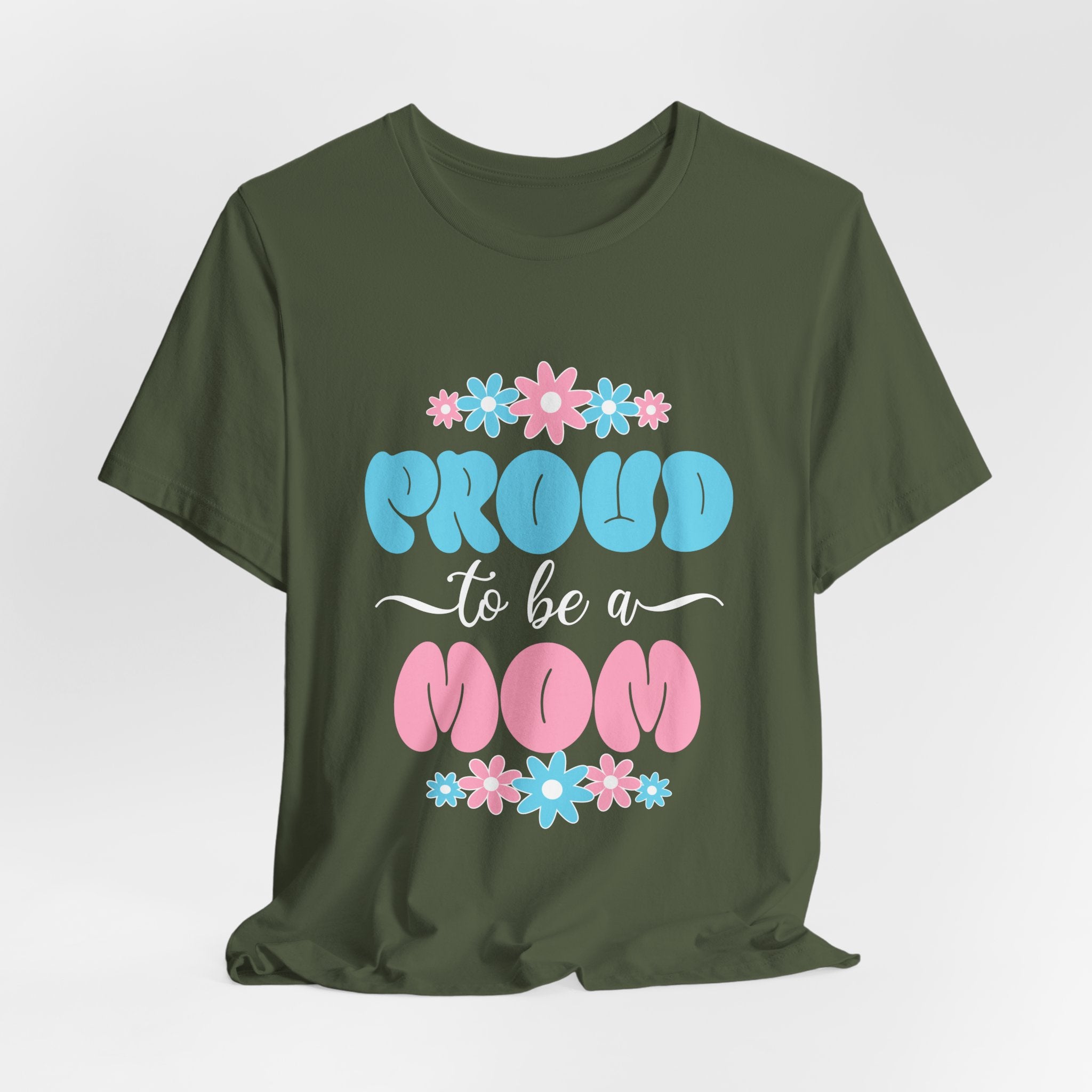 Proud To Be A Mom Shirt Floral Mama Tee Personalized Mothers Day Gift Custom Name Flower Shirt Comfort Colors Aesthetic Mom Gift