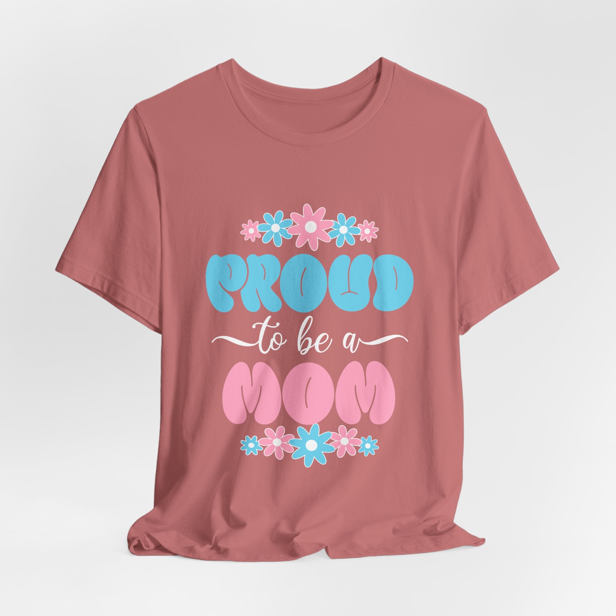 Proud To Be A Mom Shirt Floral Mama Tee Personalized Mothers Day Gift Custom Name Flower Shirt Comfort Colors Aesthetic Mom Gift